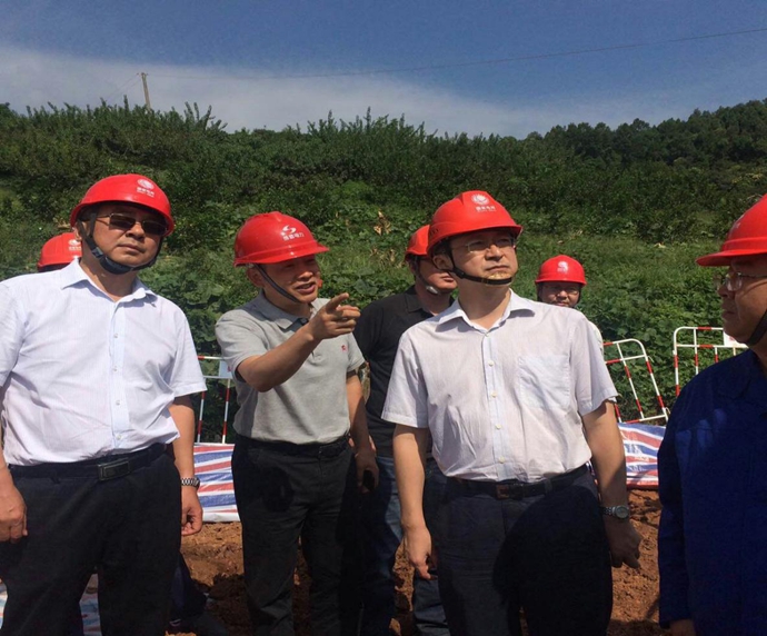 国网四川省电力公司副总经理刘勇到金年会电力500kV桃资线施工现场检查工作