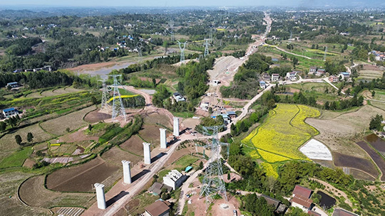 西渝高铁(广安段)超高压线路迁改攻坚战圆满收官